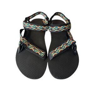 Teva NEW Original Universal Revive Mens Walking Sandals Black Multicolor 12 US